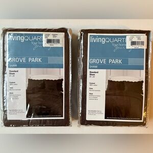 LivingQuarters Grove Park Brown Pillow Sham